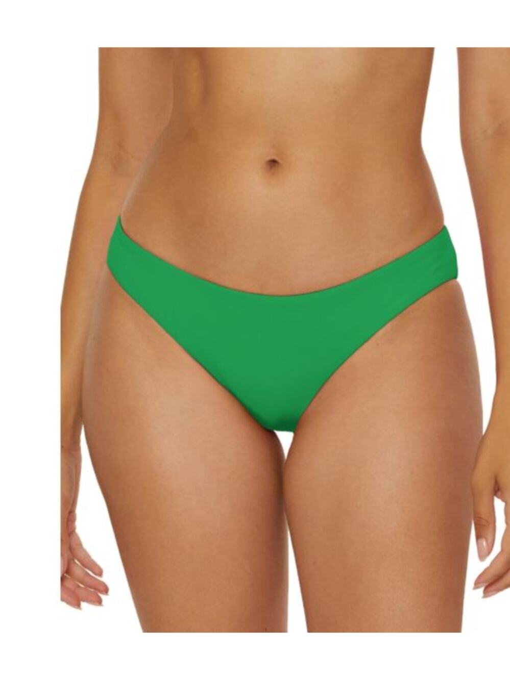 BECCA Women's Coast Shirred Adela Hipster Bikini Bottom Medium Green Emerald NWT